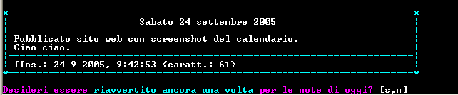 Calendario Nota.